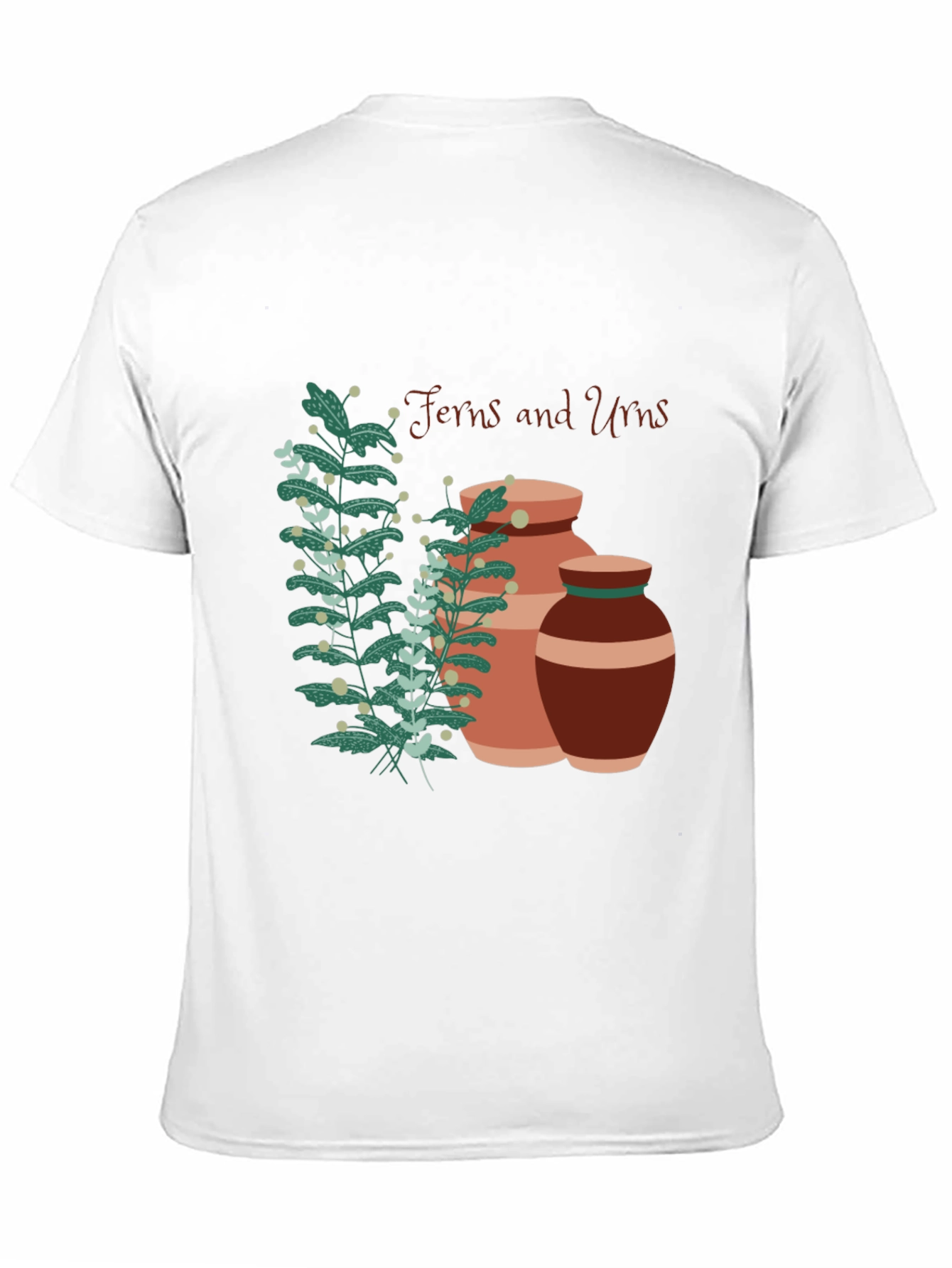 Ferns and Urns Graphic Black T-Shirt