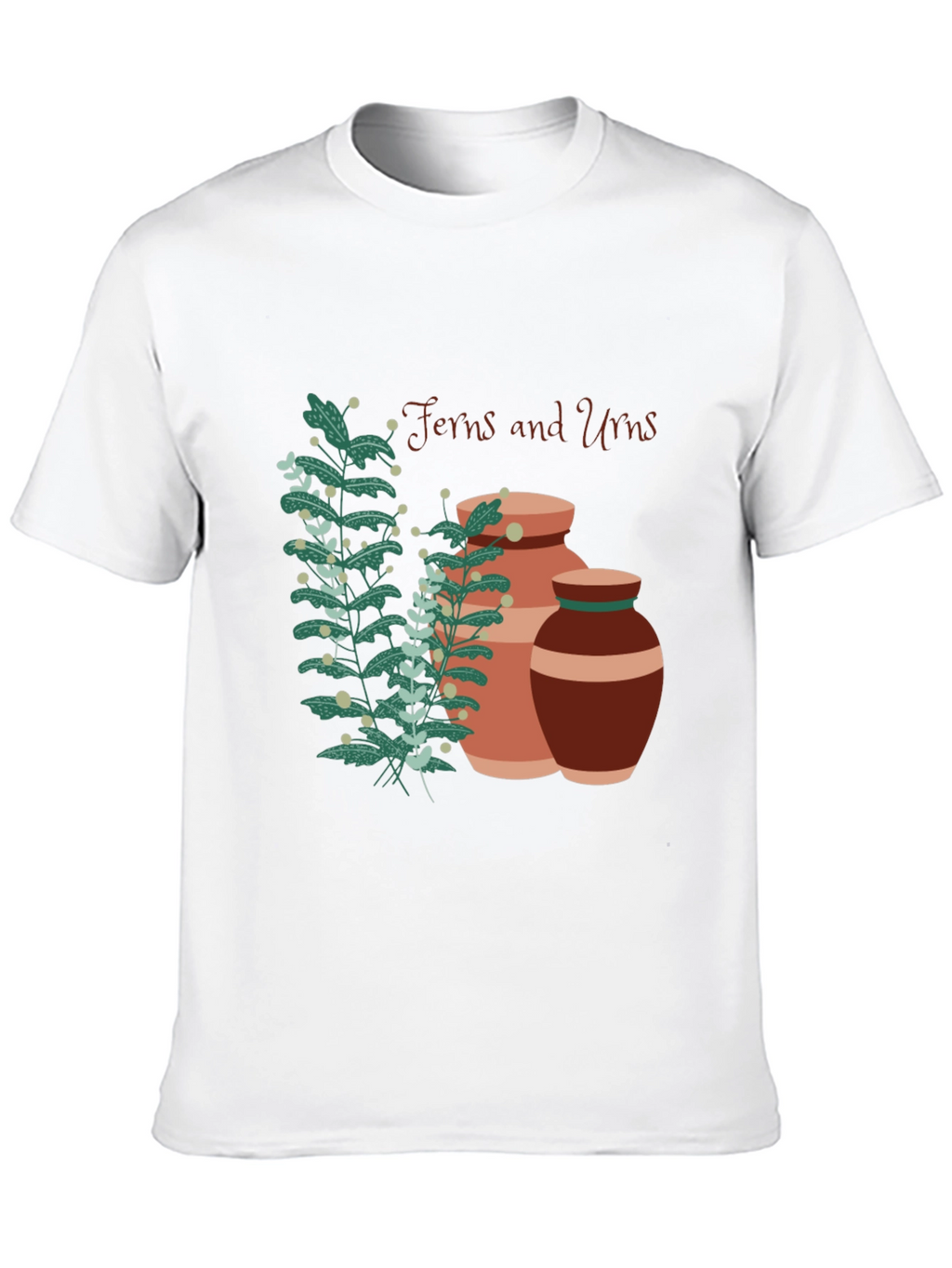Ferns and Urns Graphic Black T-Shirt