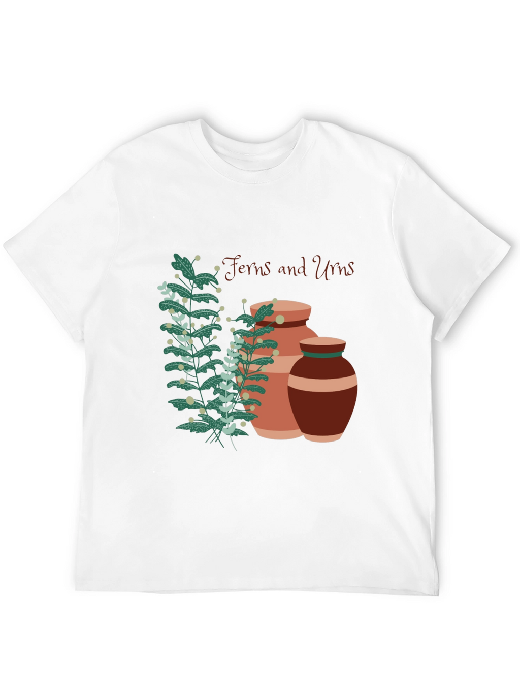 Ferns and Urns Graphic Black T-Shirt