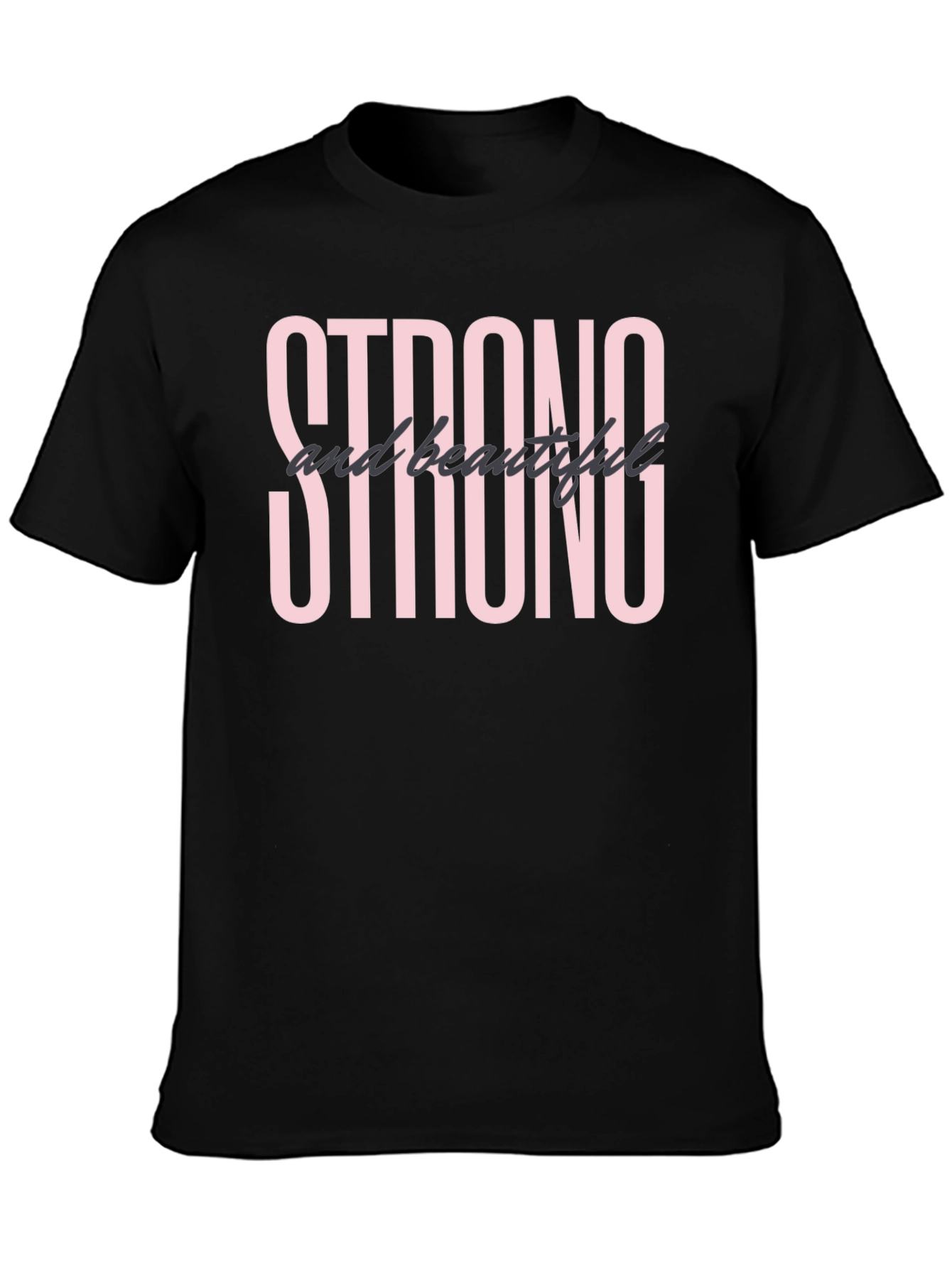 Strong & Beautiful Graphic Tee - Black