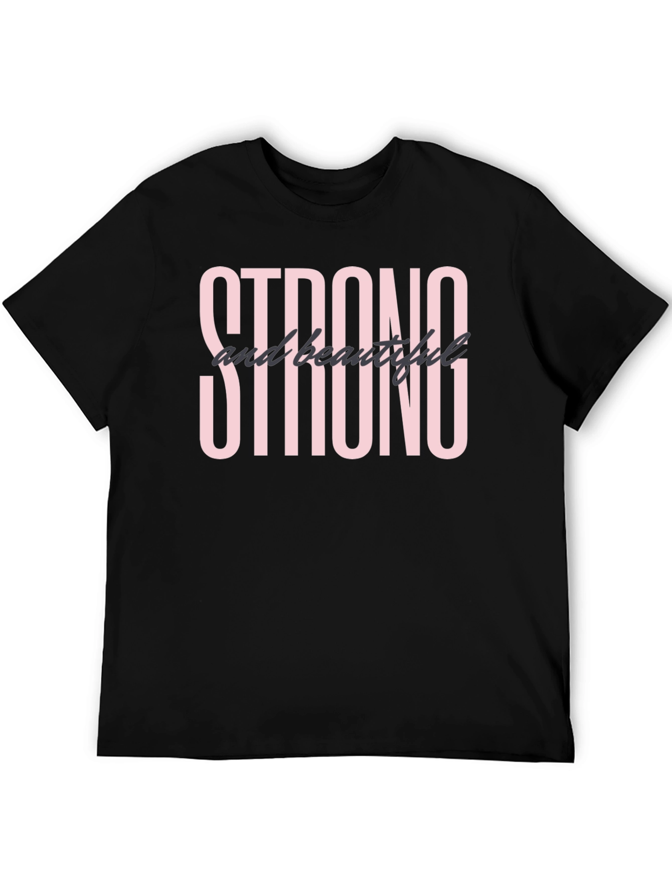 Strong & Beautiful Graphic Tee - Black