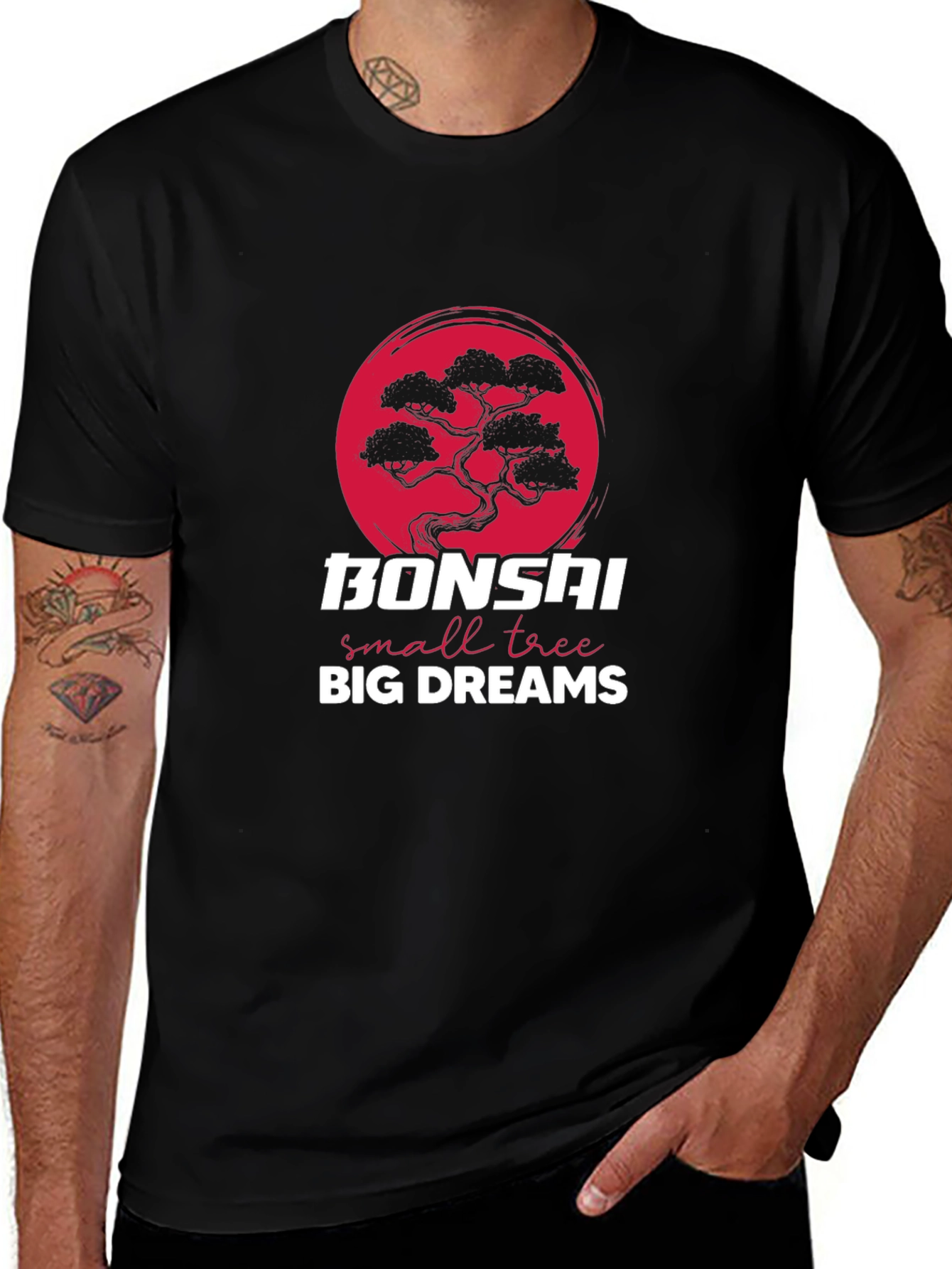 Bonsai Tree Graphic T-Shirt - Small Tree Big Dreams