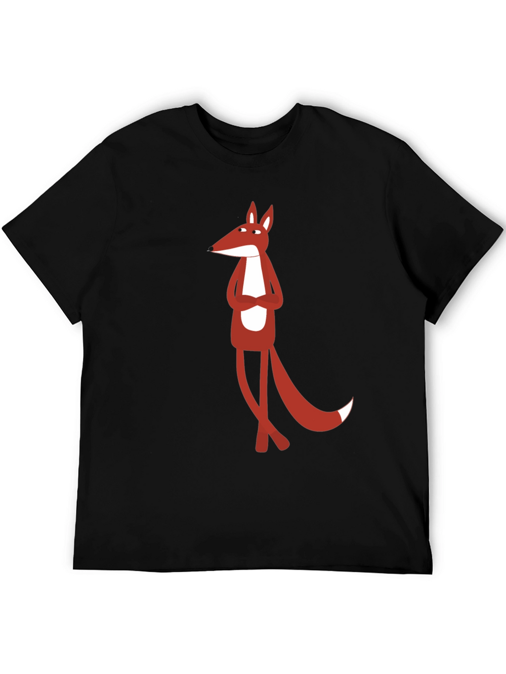 Cool Fox Graphic Tee - Black Cotton T-Shirt