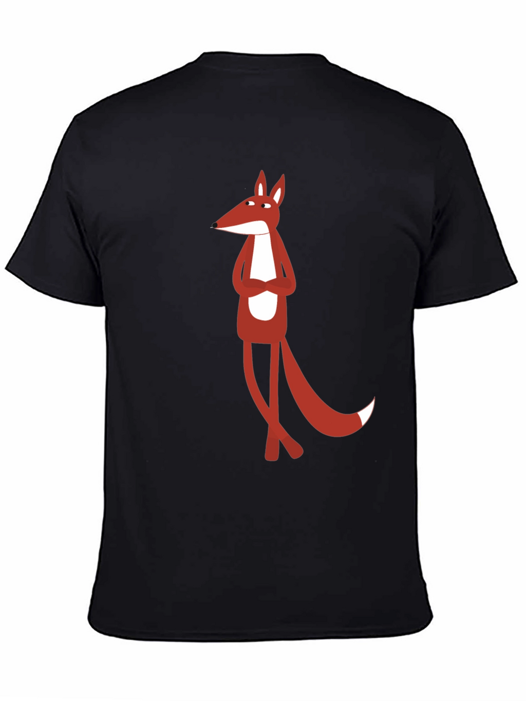 Cool Fox Graphic Tee - Black Cotton T-Shirt