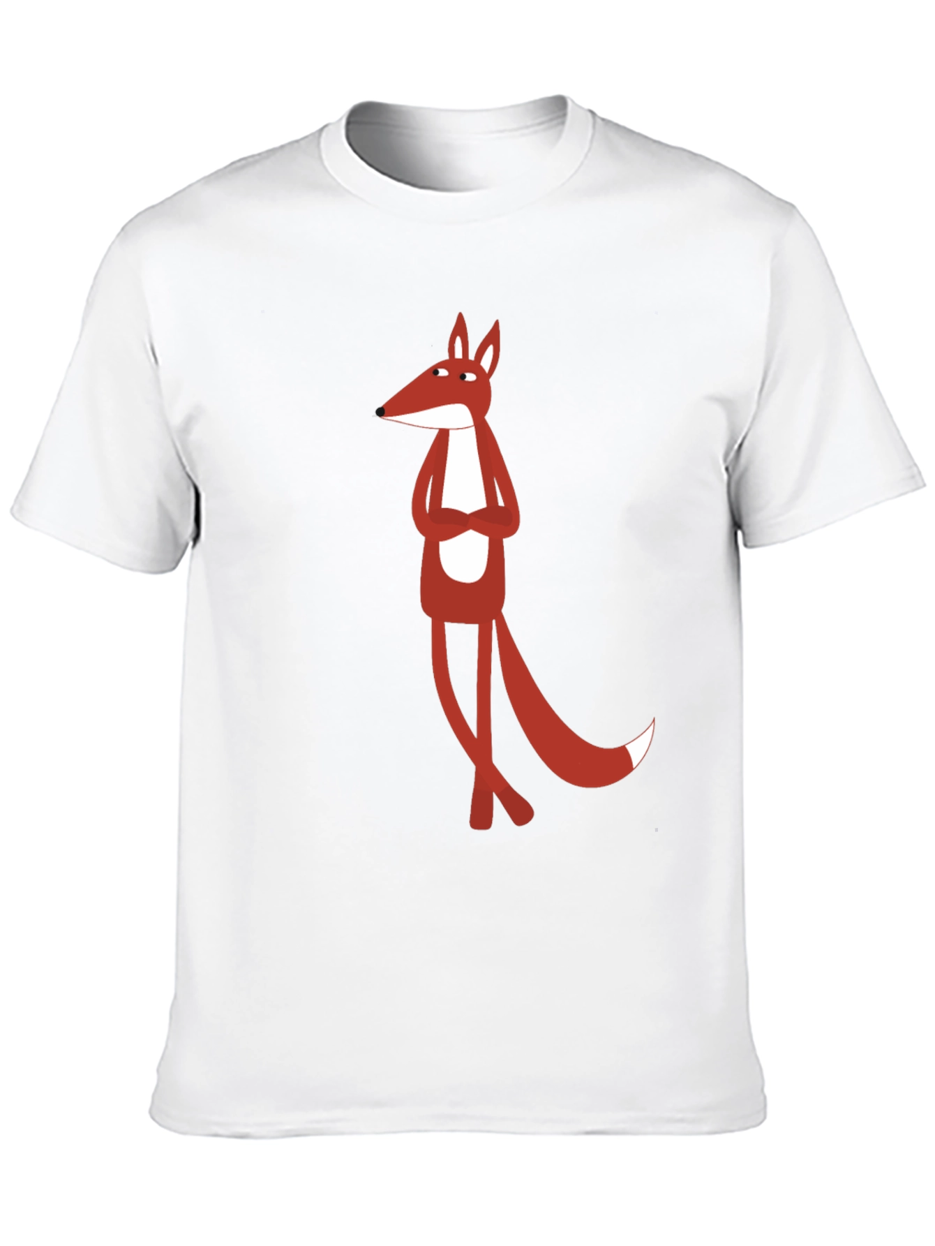 Cool Fox Graphic Tee - Black Cotton T-Shirt
