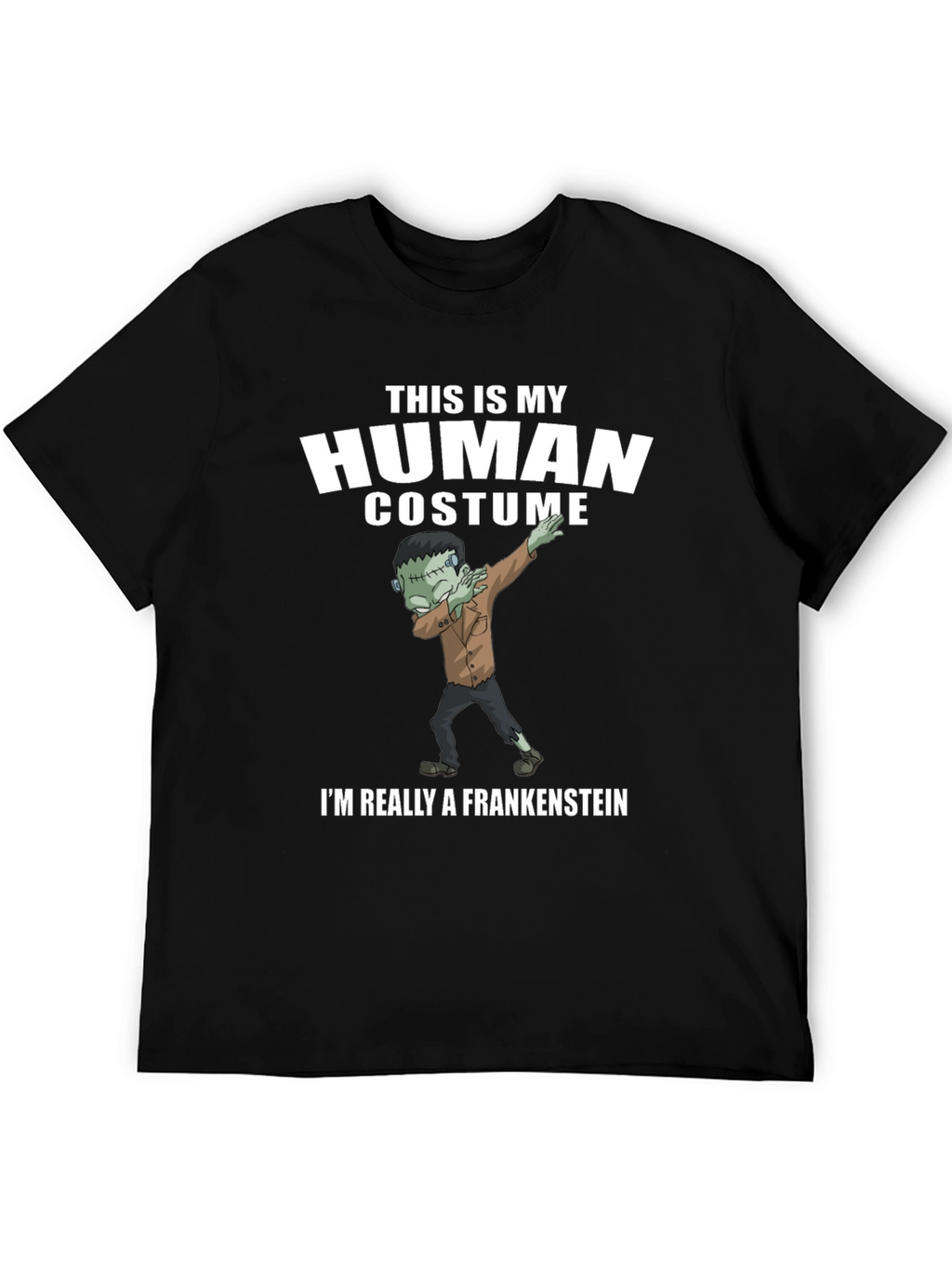 Funny Frankenstein Human Costume Graphic Tee