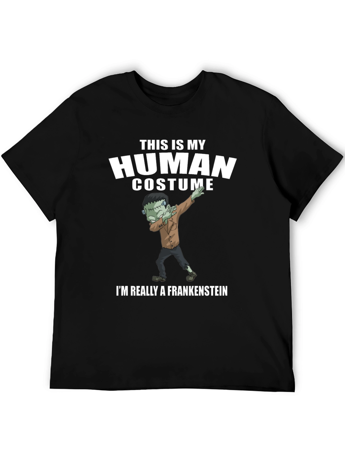 Funny Frankenstein Human Costume Graphic Tee