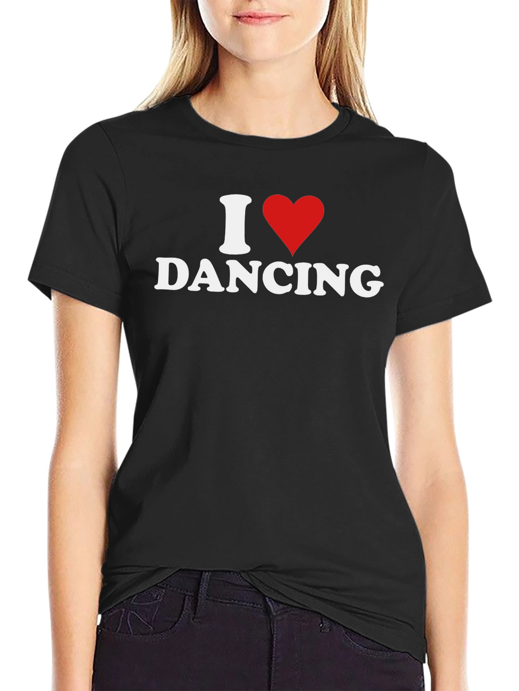 I Heart Dancing Graphic T-Shirt - Black