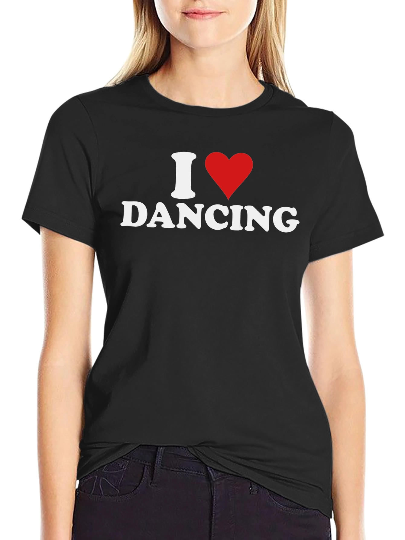 I Heart Dancing Graphic T-Shirt - Black