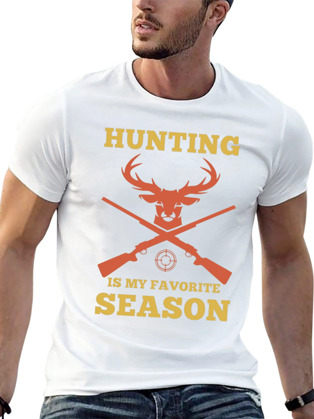 Hunting Season Tee - Deer & Rifle Design