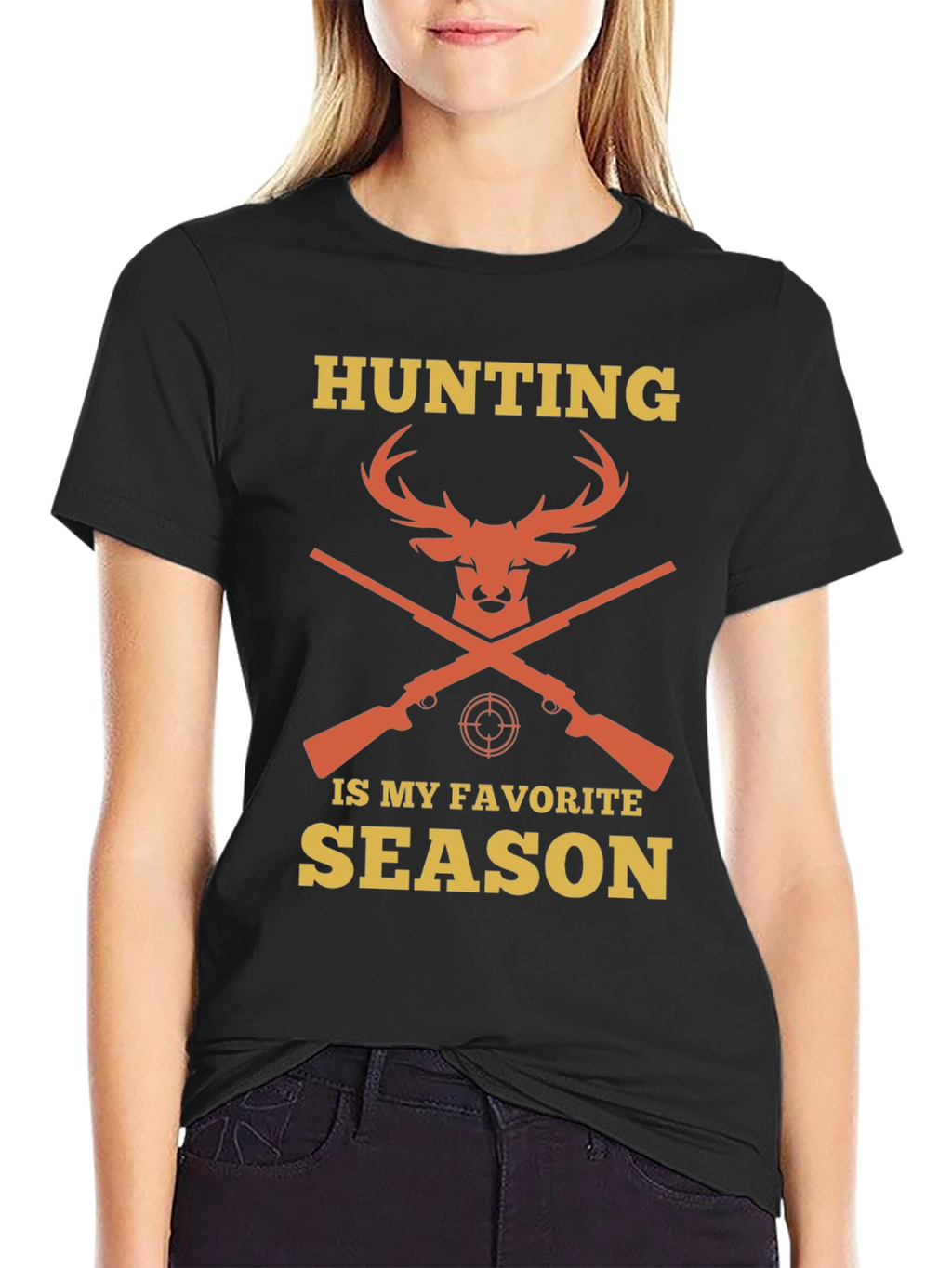 Hunting Season Tee - Deer & Rifle Design