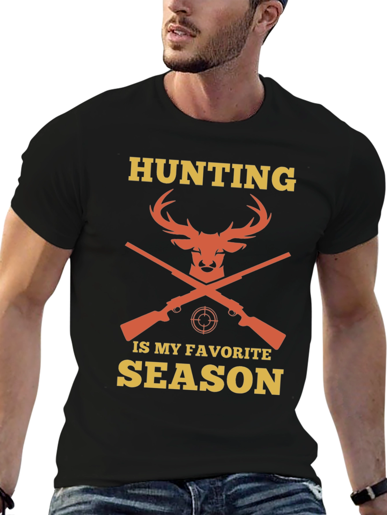 Hunting Season Tee - Deer & Rifle Design