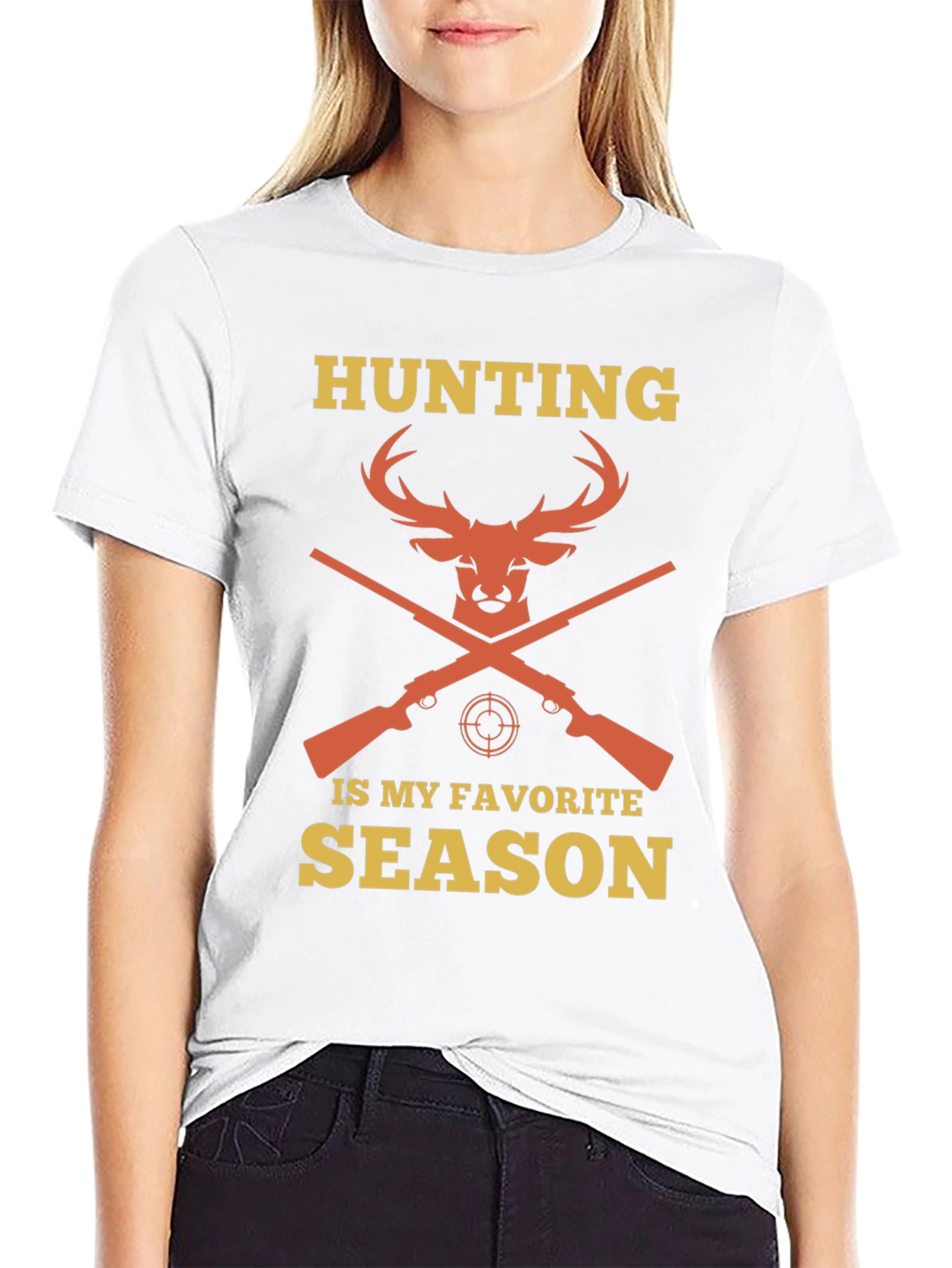 Hunting Season Tee - Deer & Rifle Design