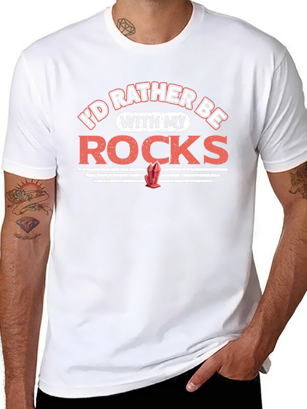 Rocks T-Shirt - Id Rather Be With My Rocks