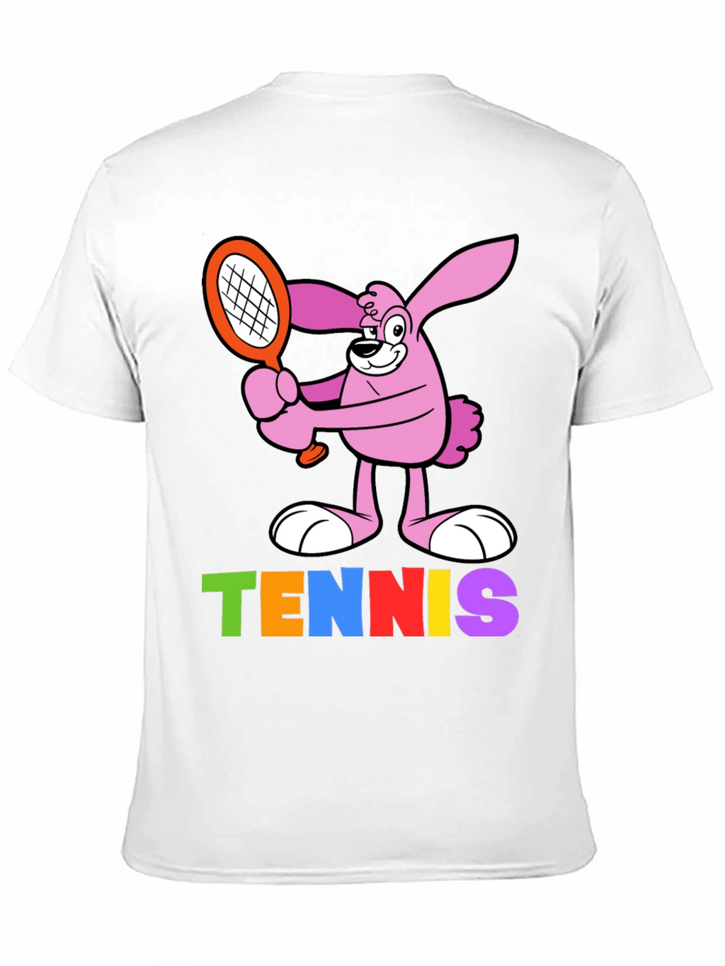 Cartoon Bunny Tennis T-Shirt
