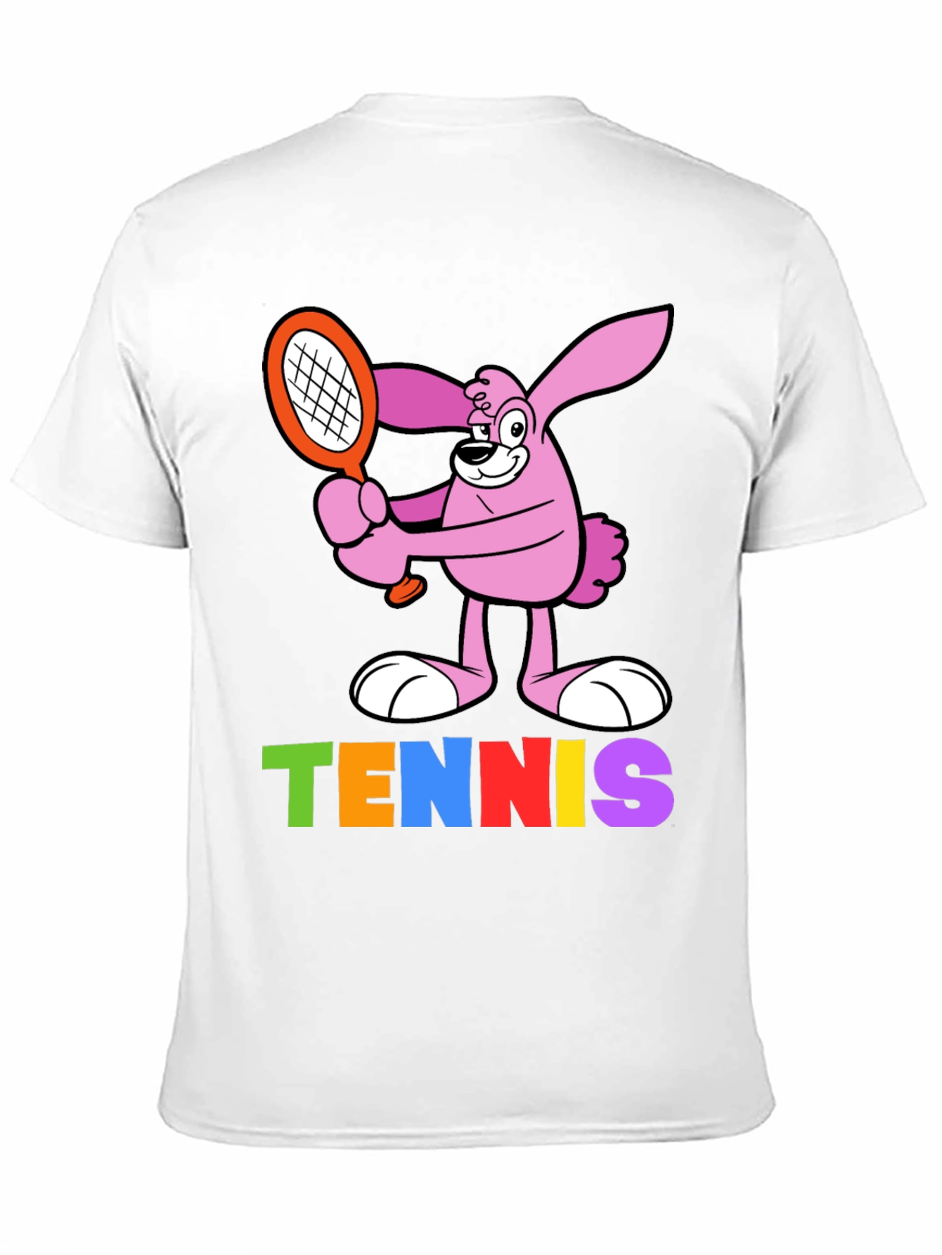 Cartoon Bunny Tennis T-Shirt