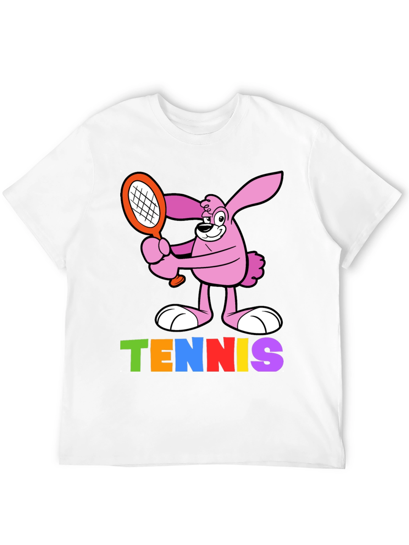Cartoon Bunny Tennis T-Shirt