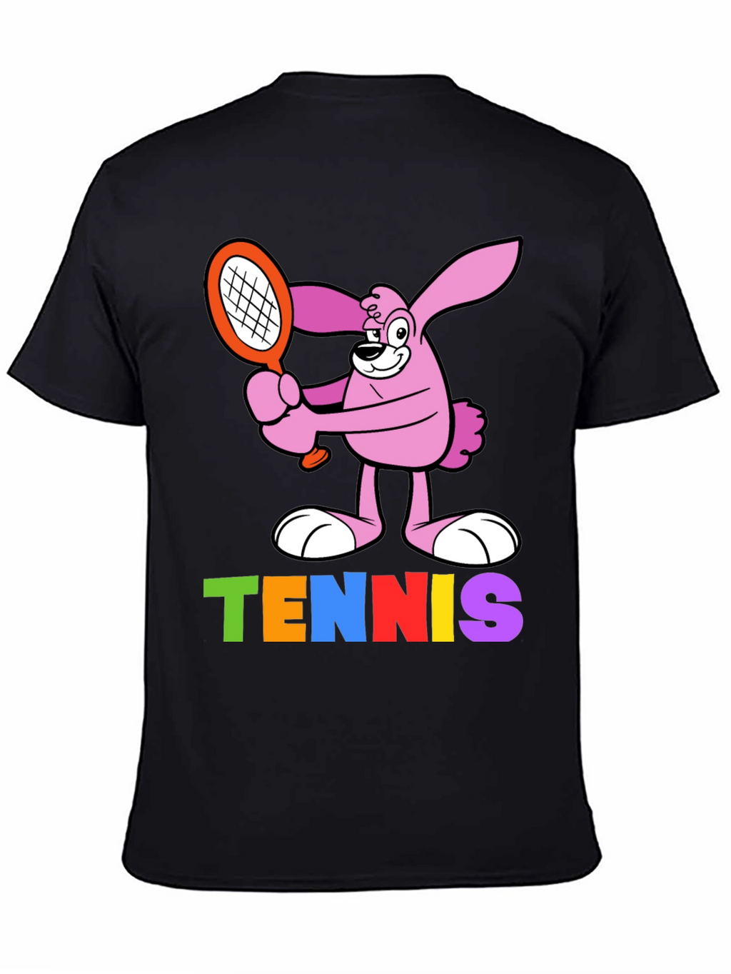 Cartoon Bunny Tennis T-Shirt