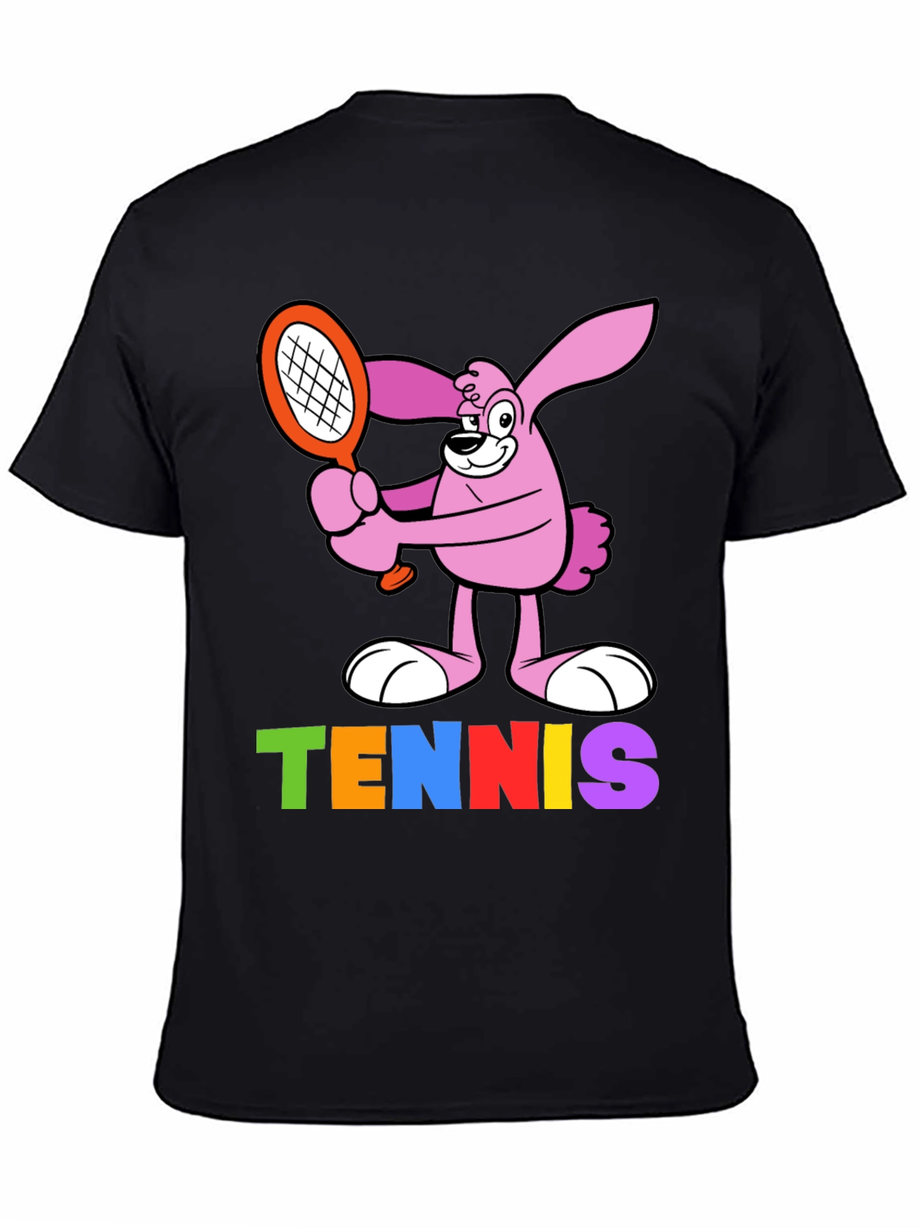 Cartoon Bunny Tennis T-Shirt