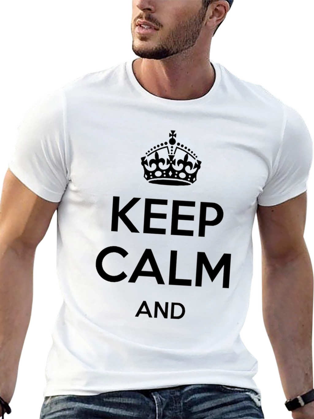 Keep Calm Graphic Tee - Black