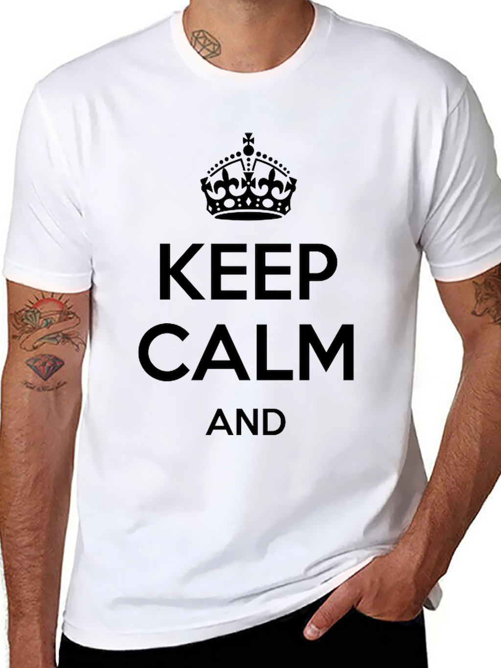 Keep Calm Graphic Tee - Black