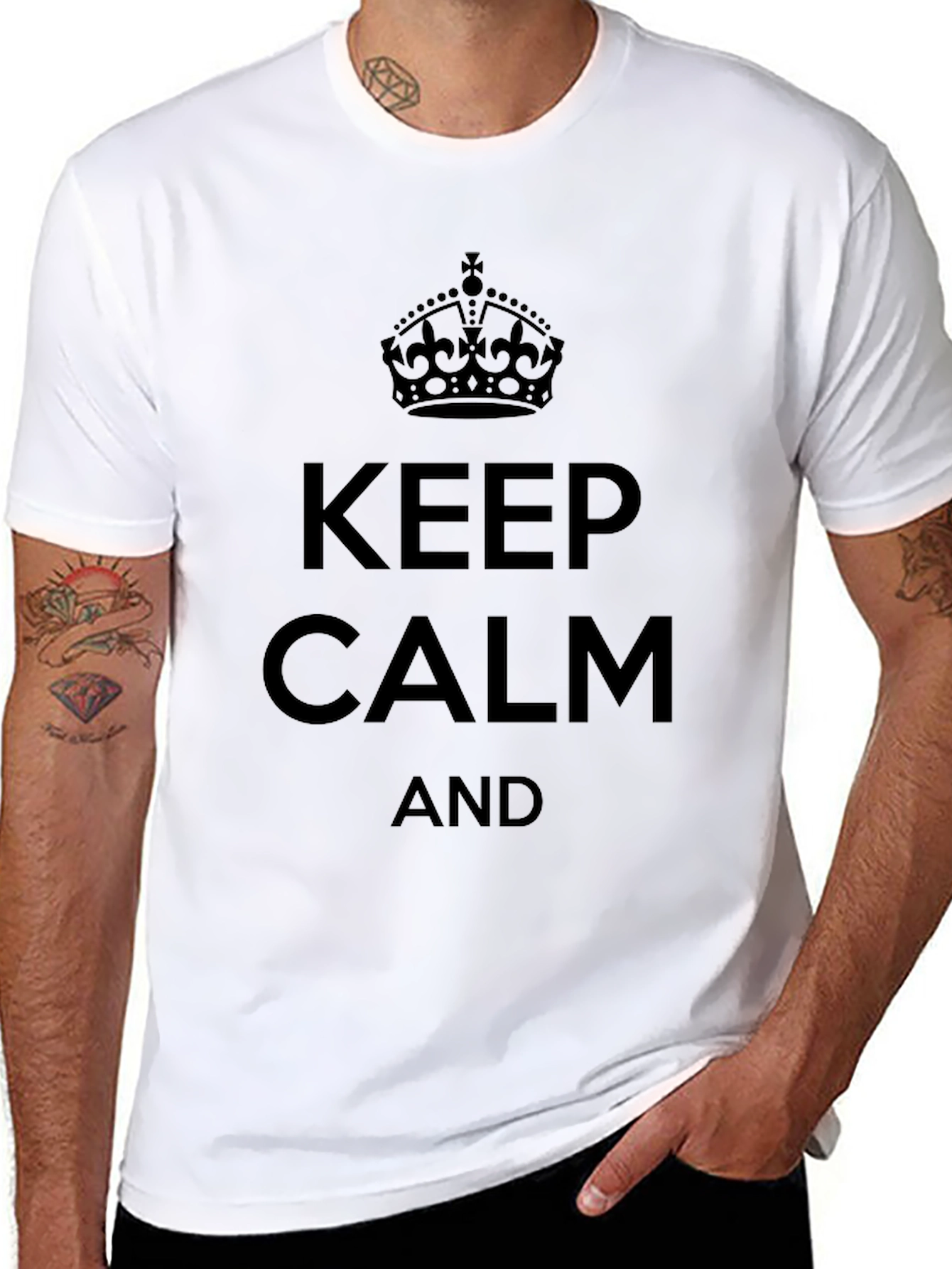 Keep Calm Graphic Tee - Black