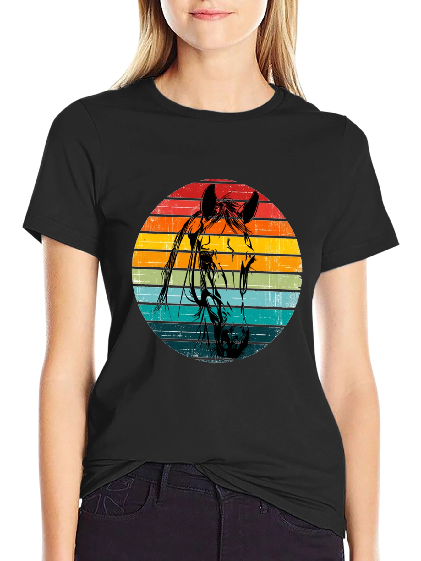 Vintage Horse Graphic Tee - Retro Style Unisex T-Shirt