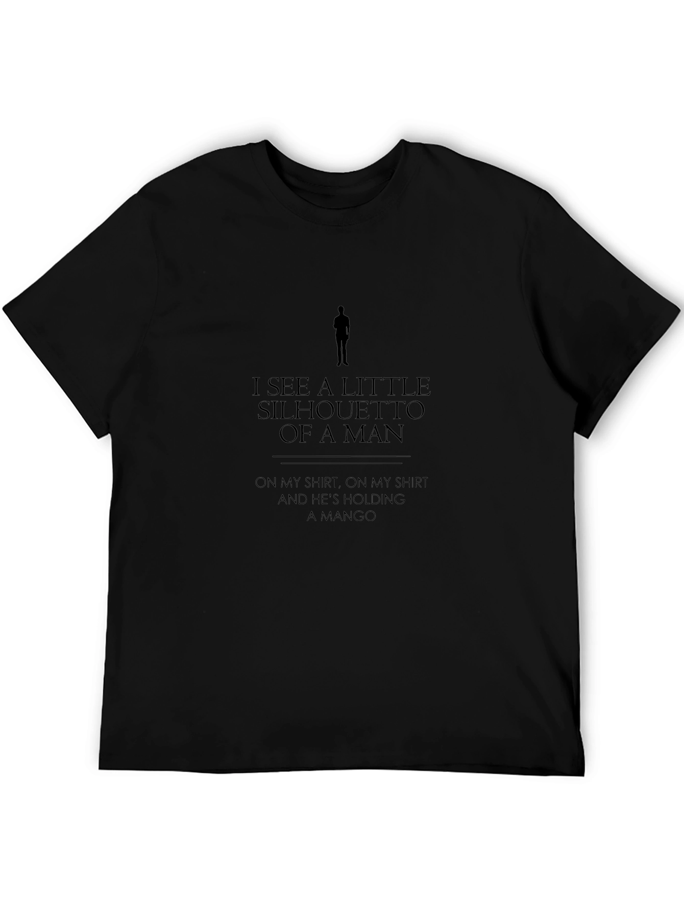 Silhouette Man & Mango Graphic T-Shirt - Black