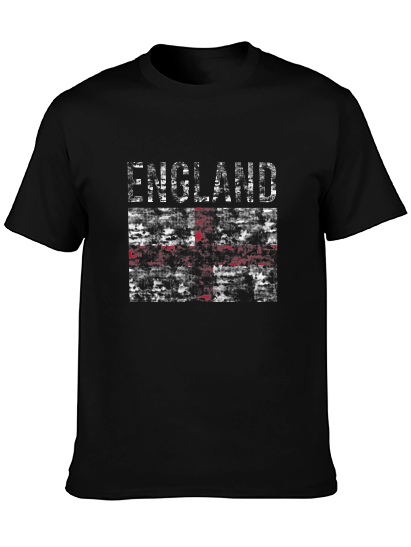 England Flag Graphic Black T-Shirt