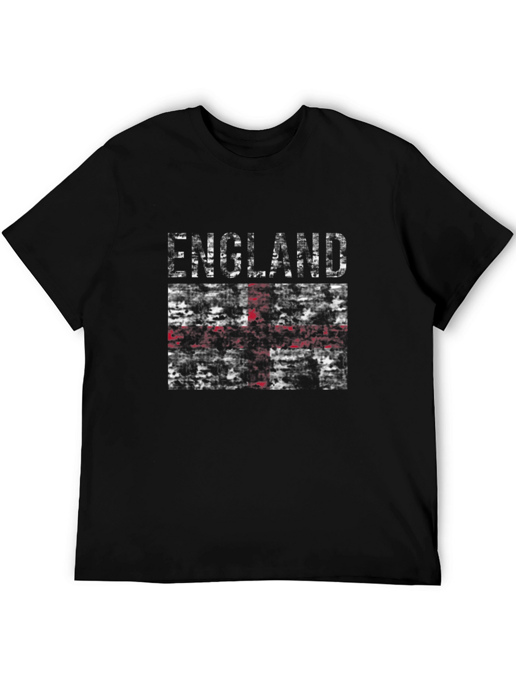 England Flag Graphic Black T-Shirt