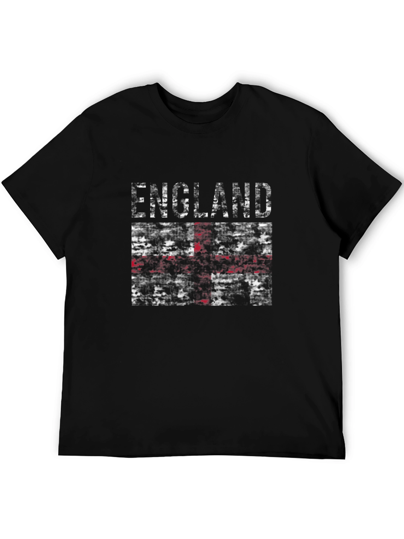 England Flag Graphic Black T-Shirt