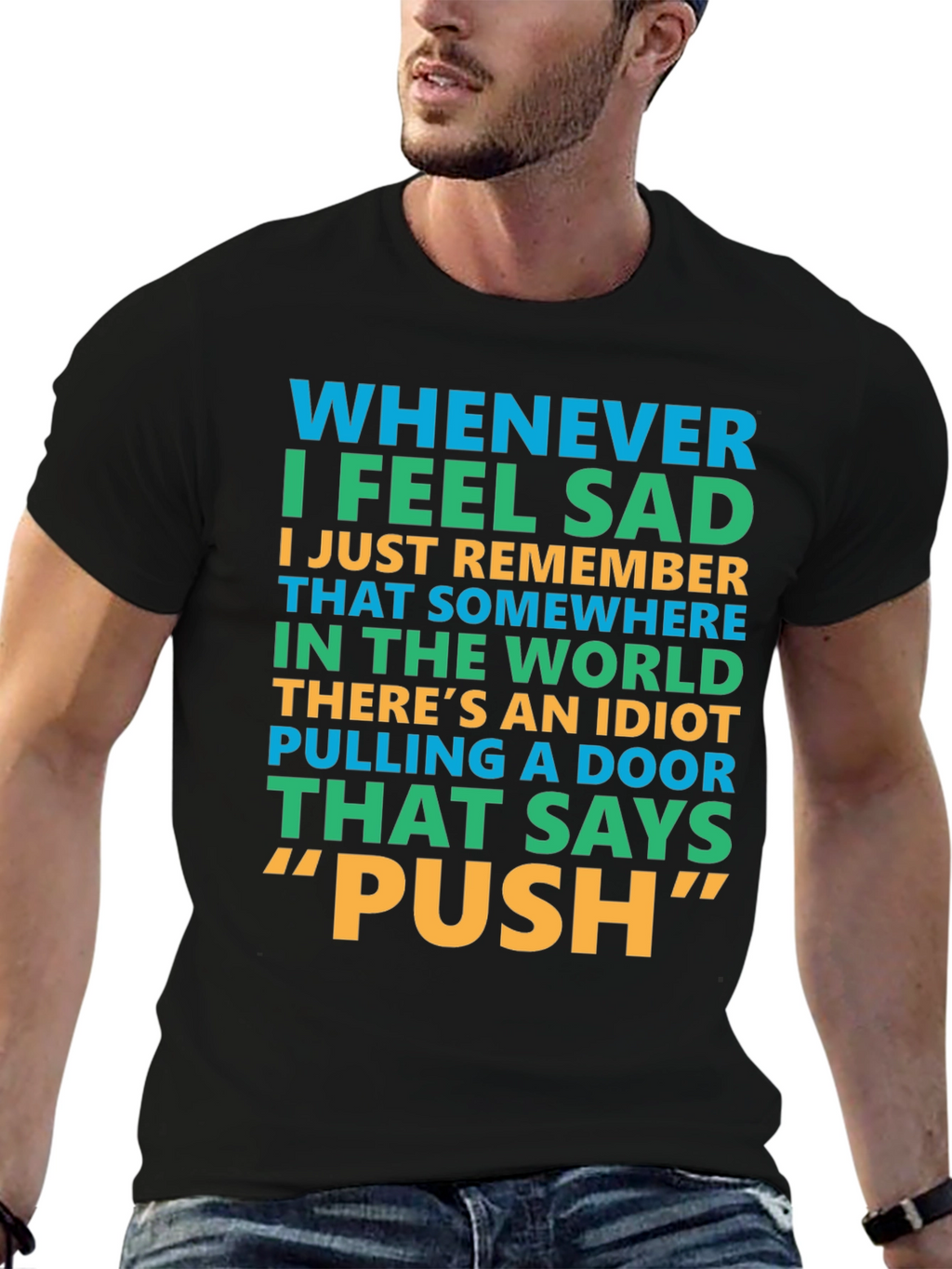 Funny Push Door T-Shirt