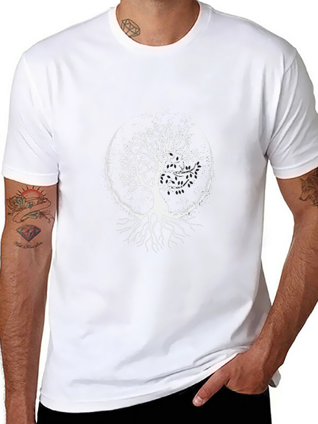 Tree of Life Graphic Tee - Black Cotton Shirt