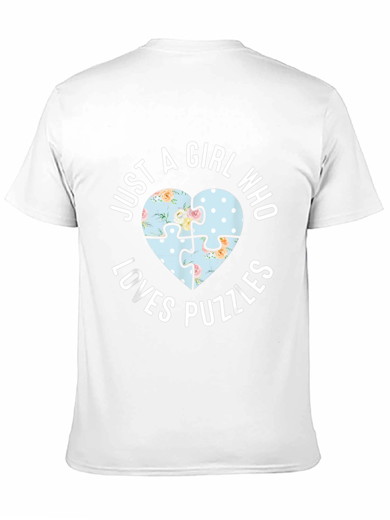 Just A Girl Who Loves Puzzles Heart T-Shirt