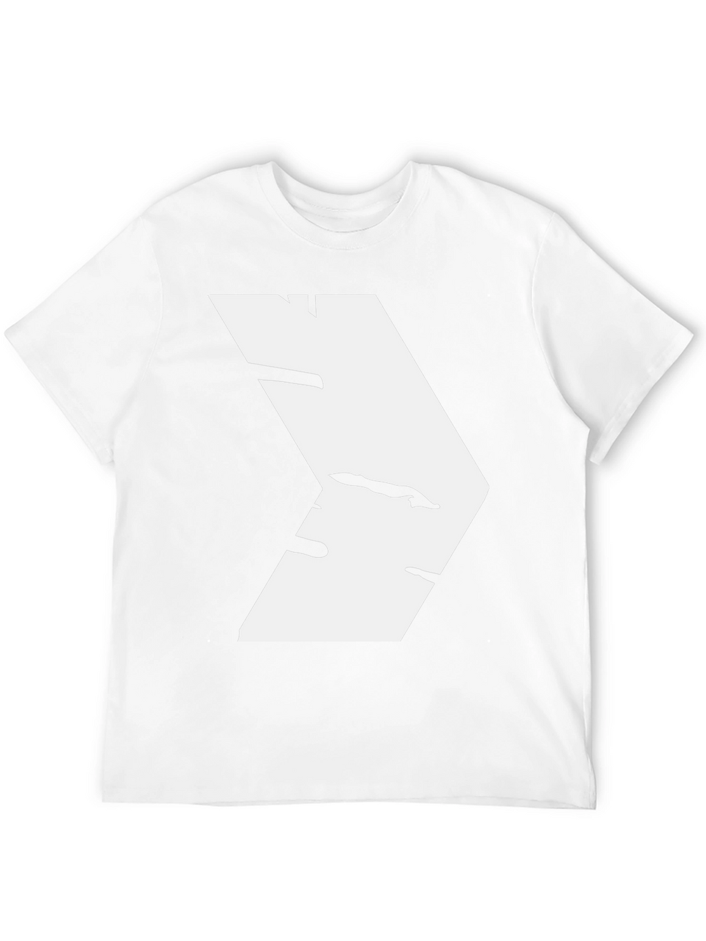 Modern White Chevron Graphic Black T-Shirt