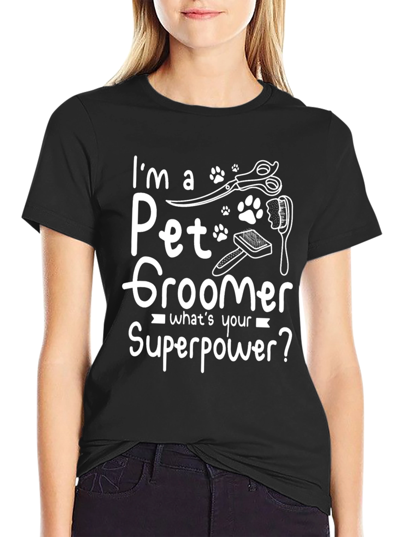 Pet Groomer Superpower T-Shirt - Funny Pet Lover Tee