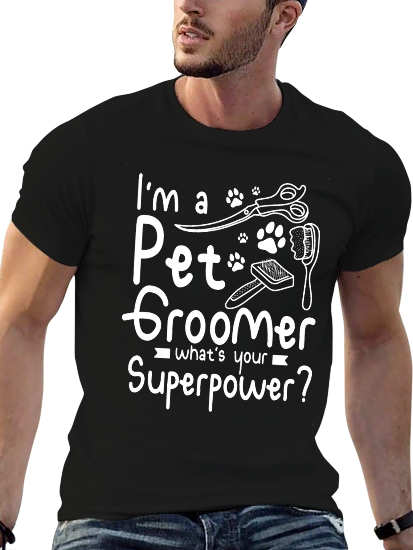 Pet Groomer Superpower T-Shirt - Funny Pet Lover Tee
