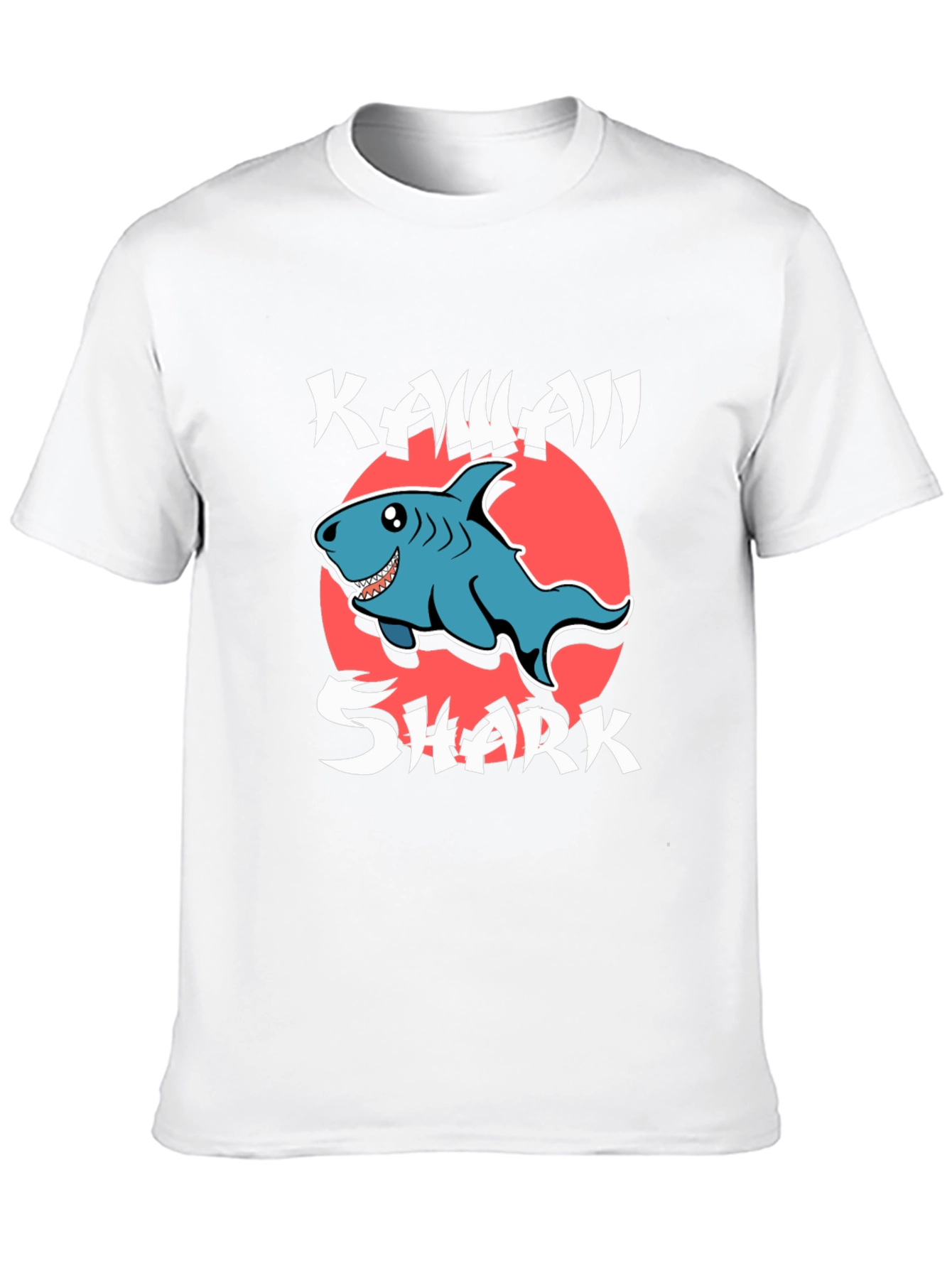 Kawaii Shark T-Shirt - Cute Cartoon Graphic Tee