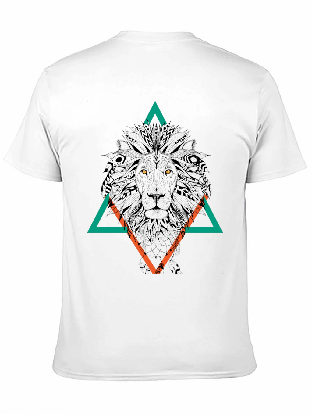 Lion Graphic Tee - Abstract Geometric Design