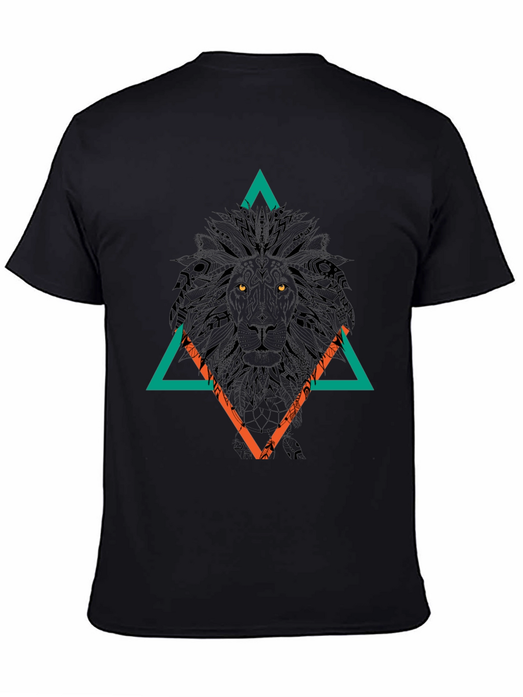 Lion Graphic Tee - Abstract Geometric Design
