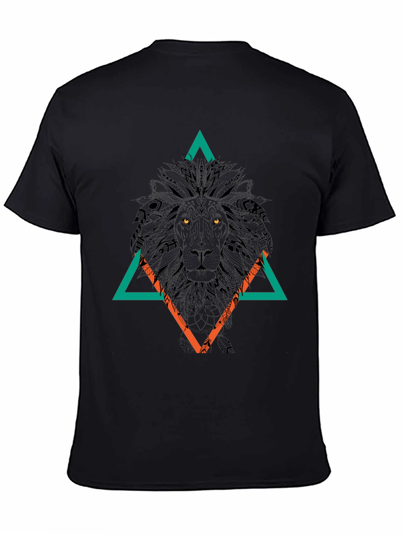 Lion Graphic Tee - Abstract Geometric Design