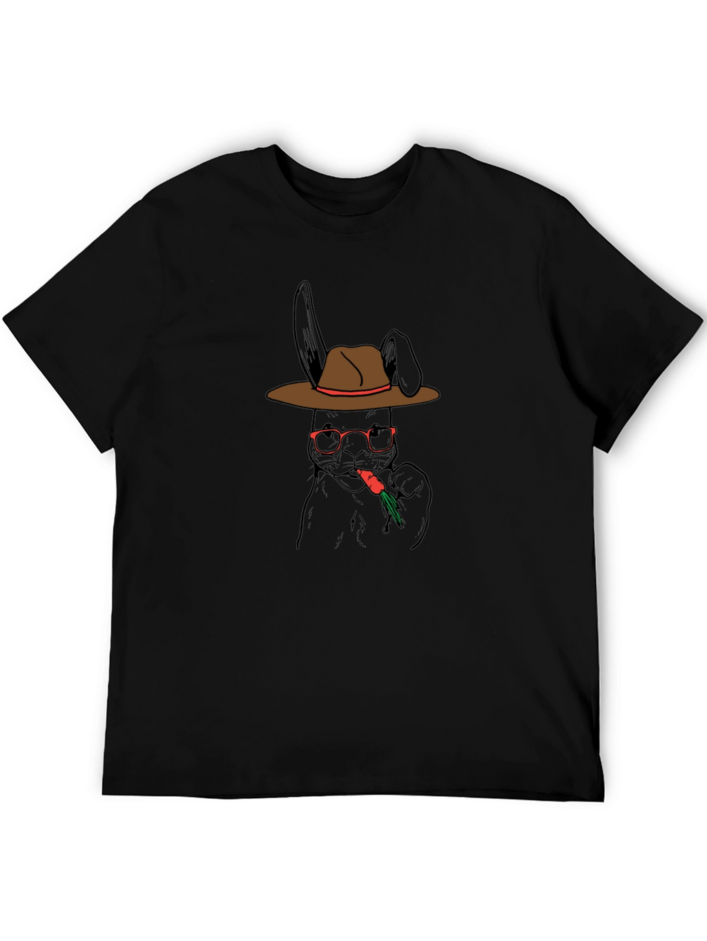 Cool Rabbit in Hat Graphic Tee
