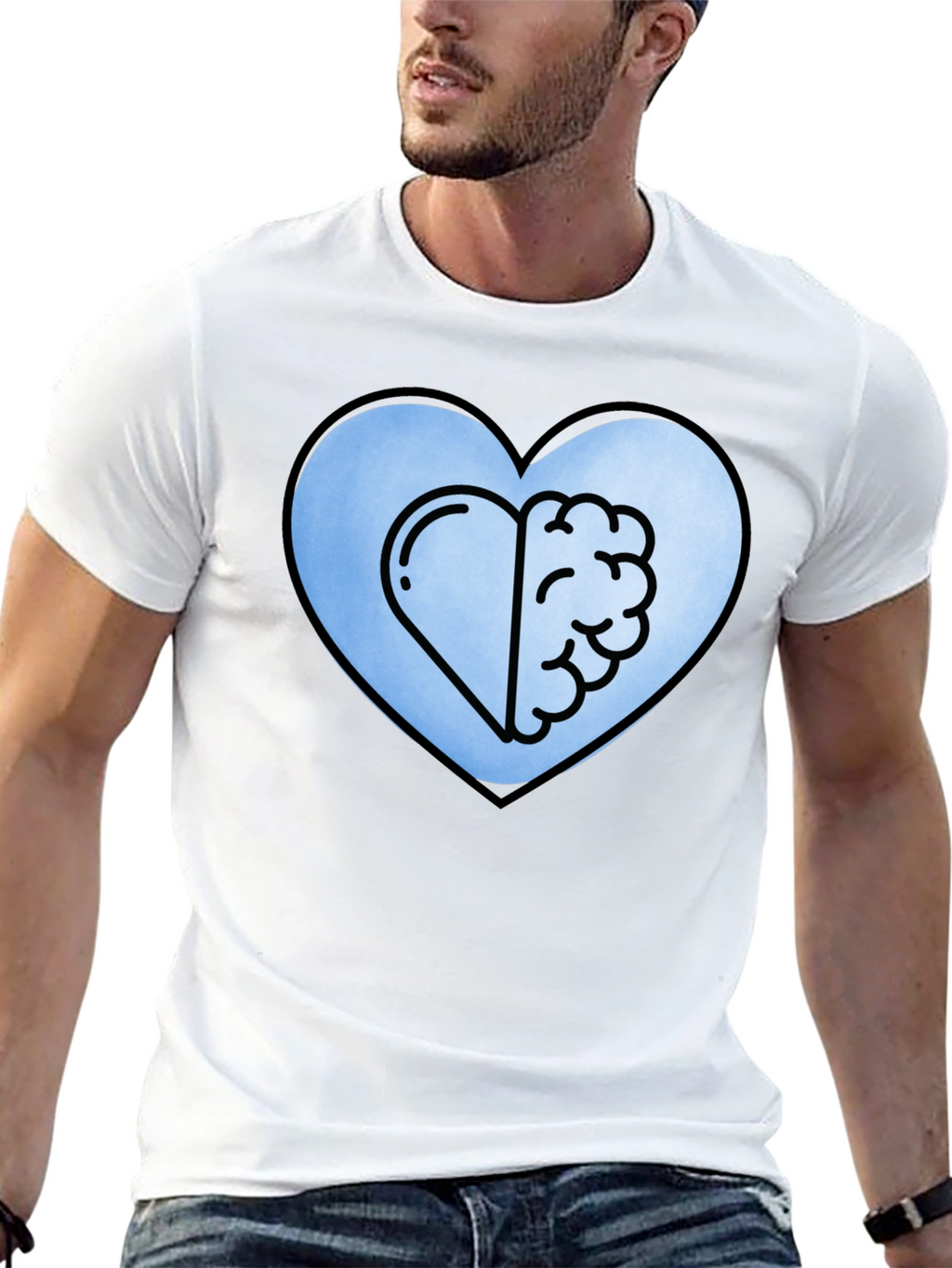 Heart and Brain Tee - Balance Emotion & Logic