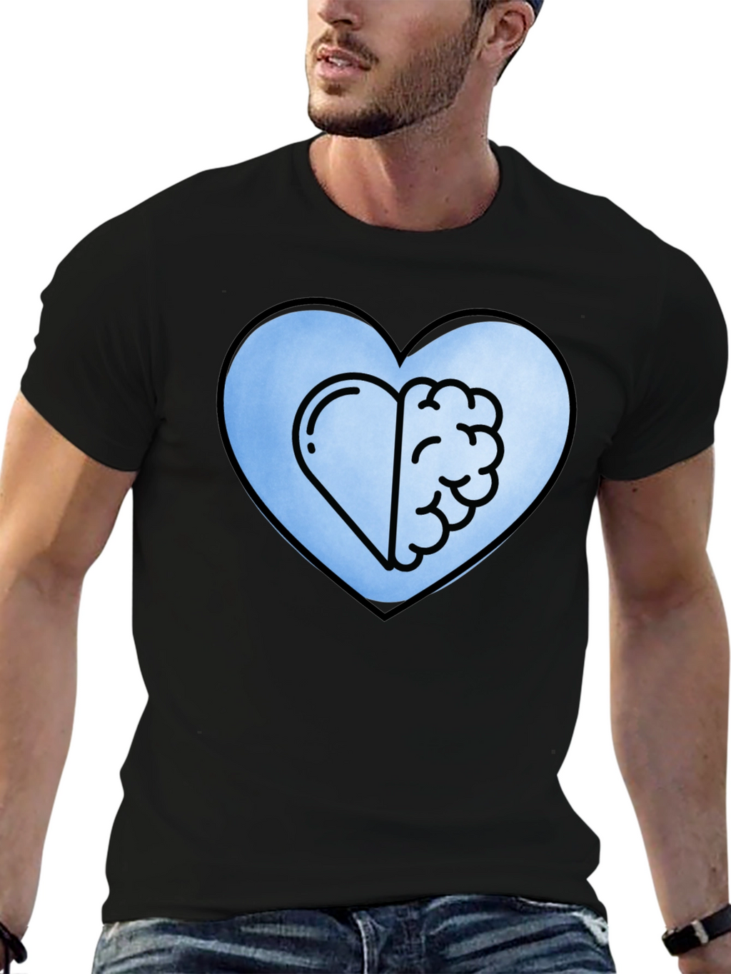 Heart and Brain Tee - Balance Emotion & Logic