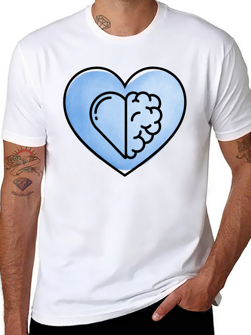 Heart and Brain Tee - Balance Emotion & Logic