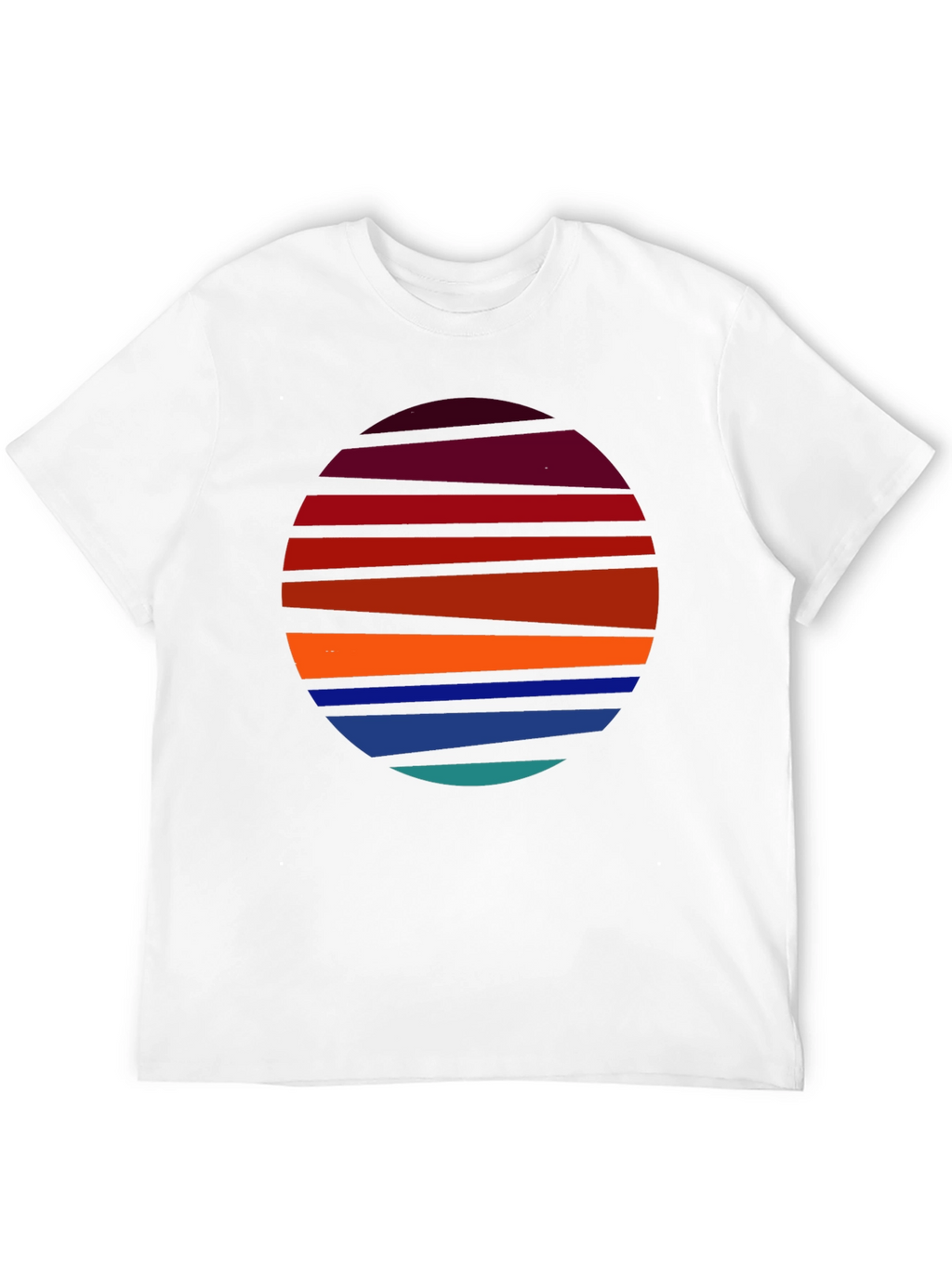 Retro Sunset Striped T-Shirt - Graphic Tee