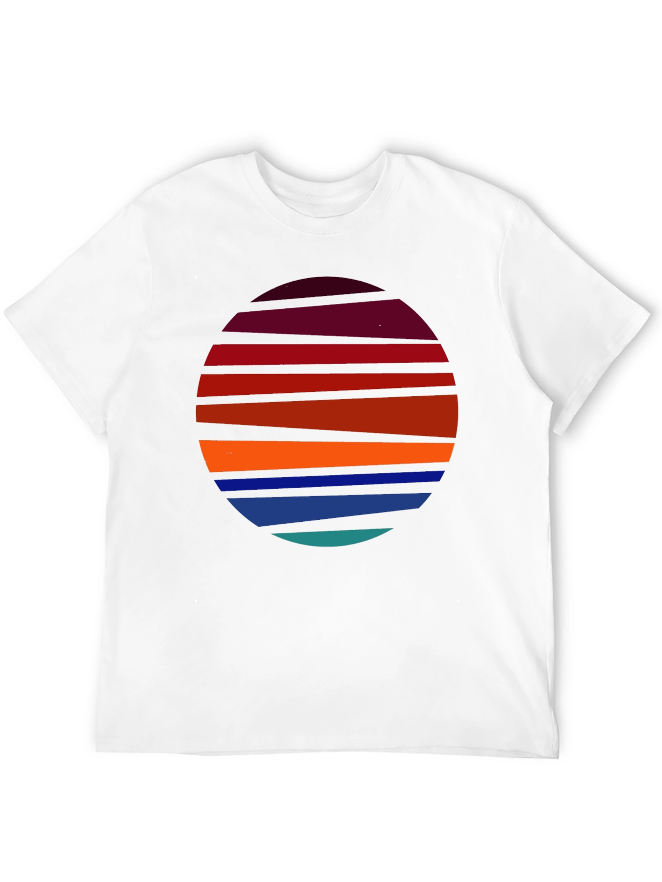 Retro Sunset Striped T-Shirt - Graphic Tee