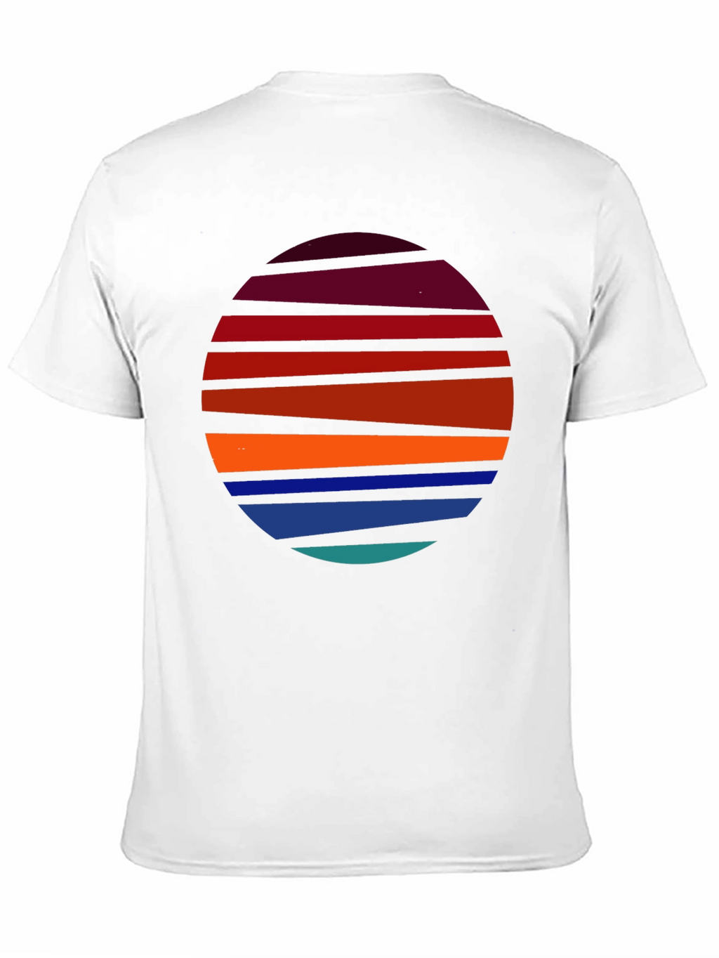 Retro Sunset Striped T-Shirt - Graphic Tee