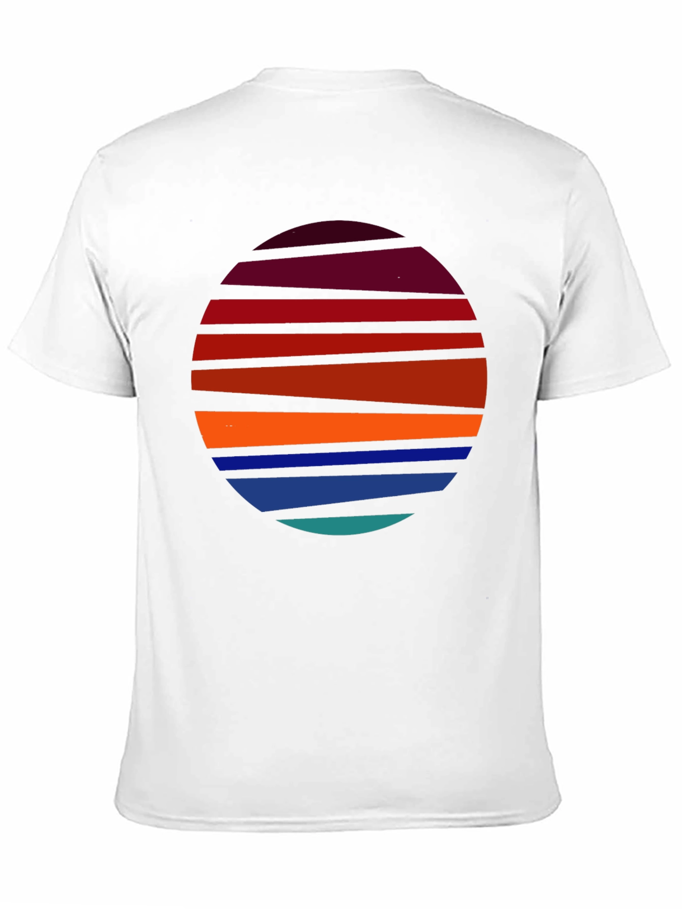 Retro Sunset Striped T-Shirt - Graphic Tee