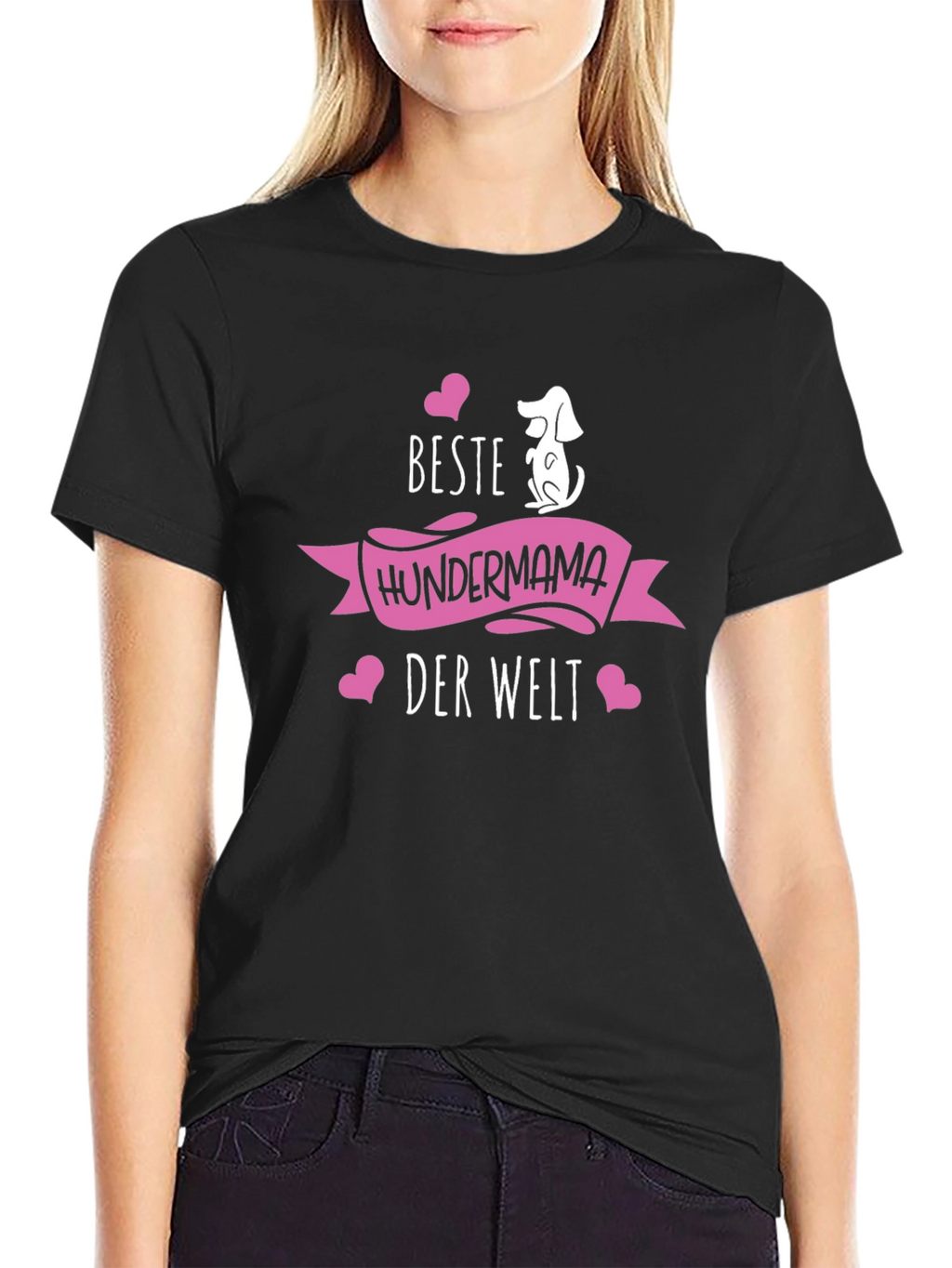 Beste Hundermama Black T-Shirt